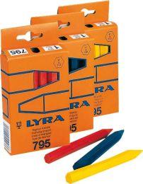 Signierkreide sechseckig Nr.795 blau a12Stück Lyra
