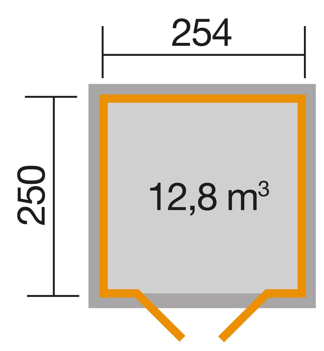 weka Gartenhaus 321 Gr.3, natur, 19 mm, DT Milchgl