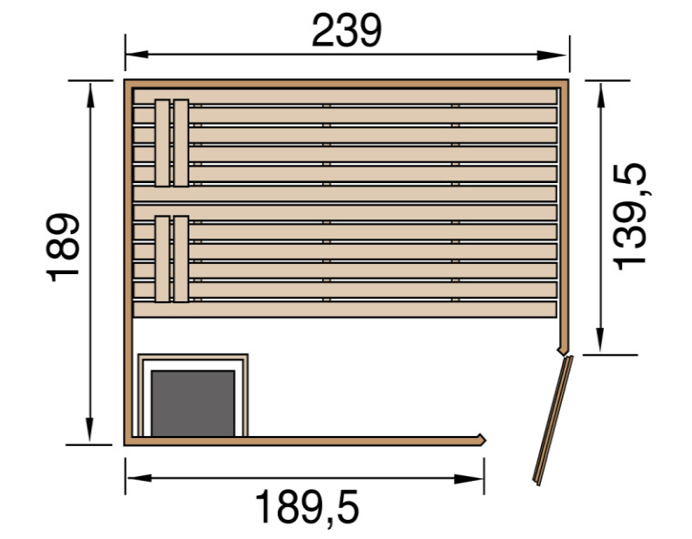 Weka Sauna VALIDA Eck 9,0 kW K Gr.4 Glastür