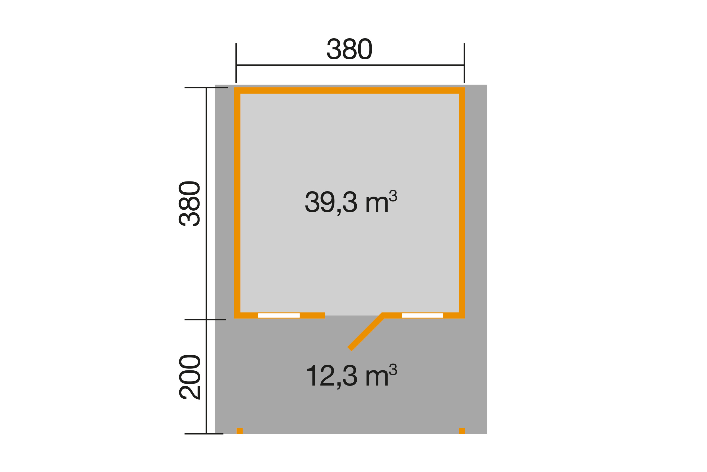 weka Gartenhaus 110 A Gr.2, 28 mm, V200, ET, 2 EF