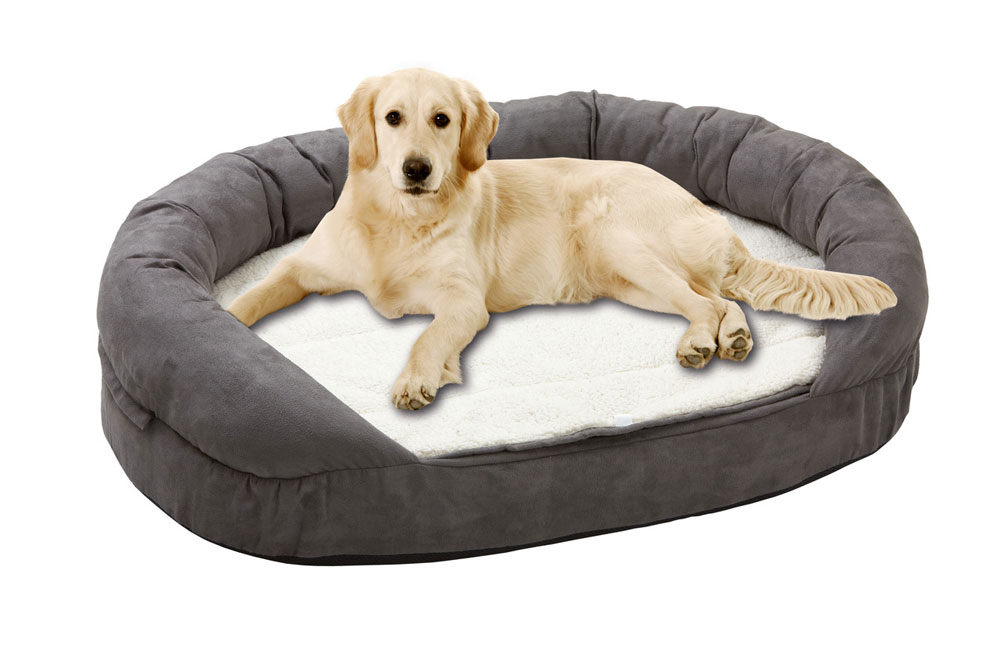 Hundebett / Hundekissen Ortho Bed Oval Karlie 100x65cm grau