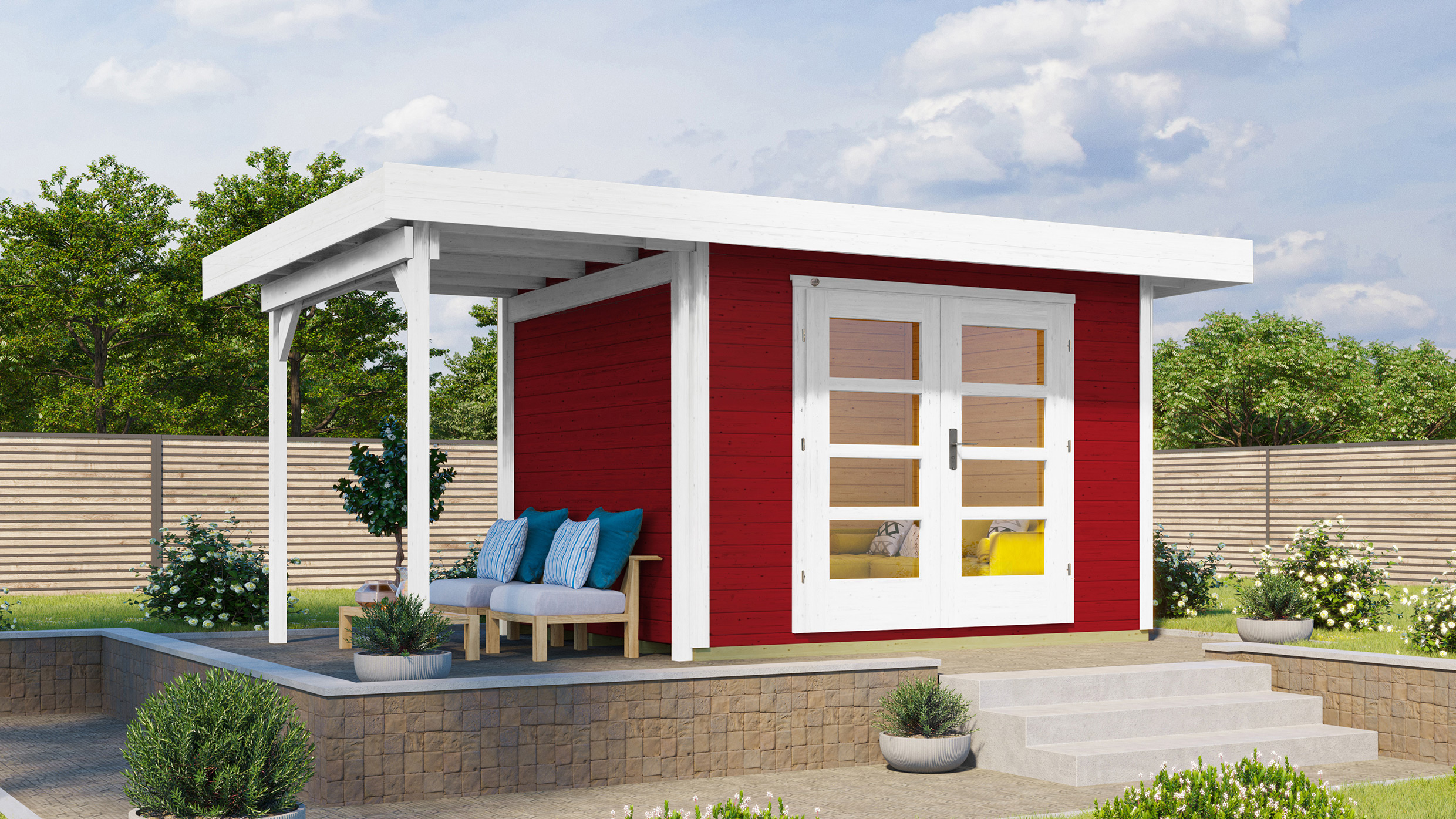 weka Komfort Designhaus 126 Plus A Gr.1 schwedenro