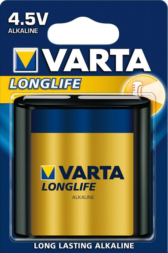 VARTA Long Life Flachbatterie 4,5 V 1 Stück
