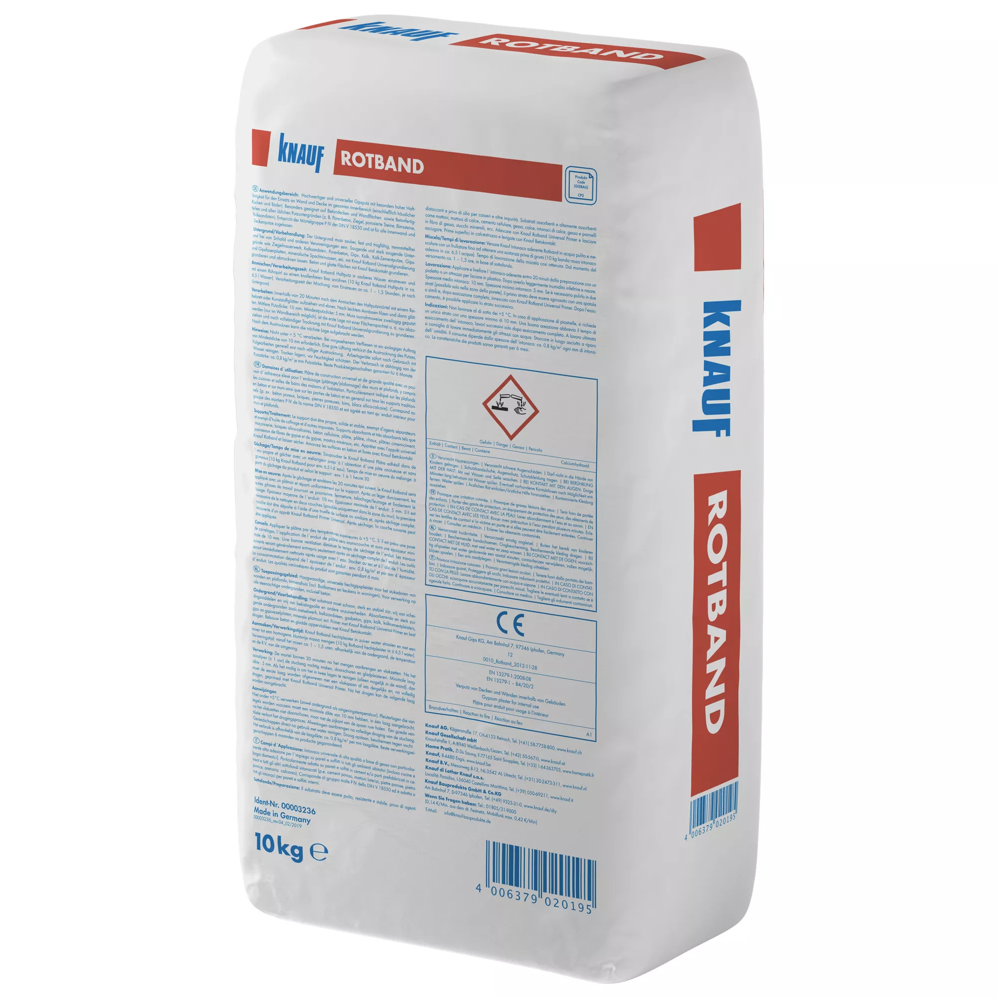 Knauf Haftputzgips Rotband 10 kg