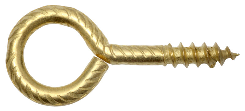 Ringschrauben 10 × 20 mm, Stahl vermessingt, 2 Stück