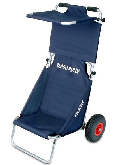 Eckla Beach Rolly klappbar mit Sonnendach blau Eckla Beach Rolly klappbar mit Sonnendach blau