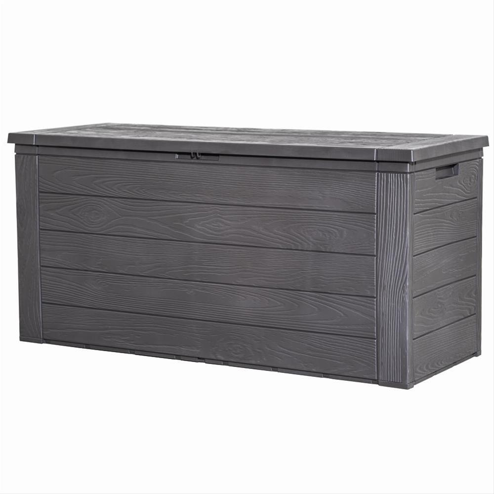 Gartenbox / Kissenbox Woddy Kunststoff 120x46x58cm Holzoptik