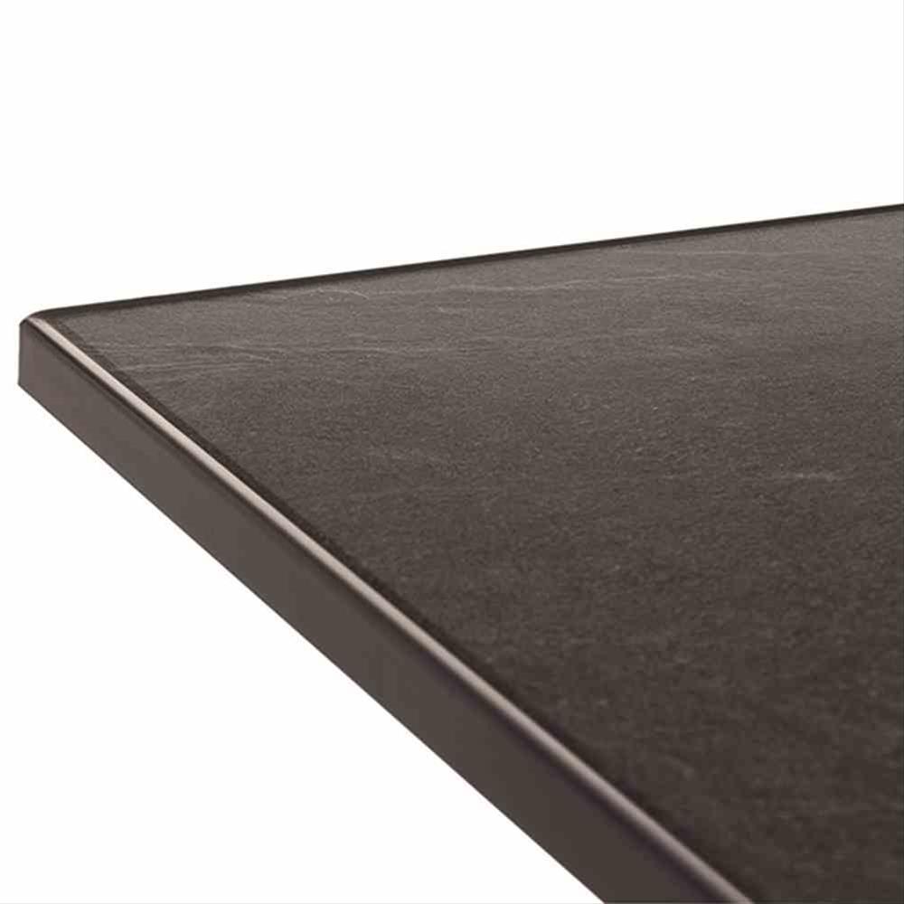 SIEGER Gartentisch / Klapptisch Ø68cm Stahl graphit/ Vivodur anthrazit