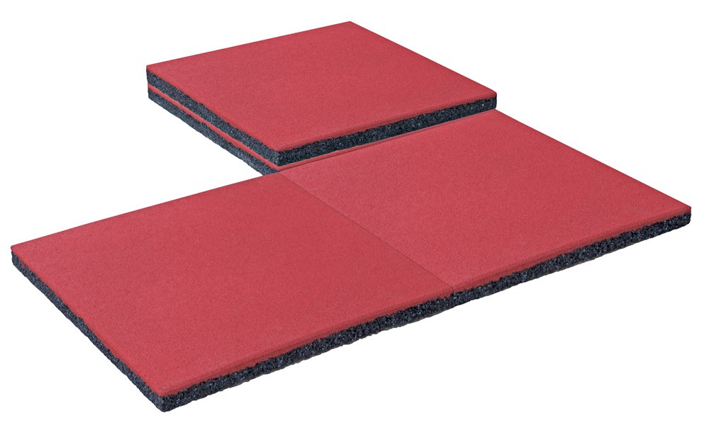 Fallschutzmatte Multi-Play rot 50x50x3,5cm 2er-Set