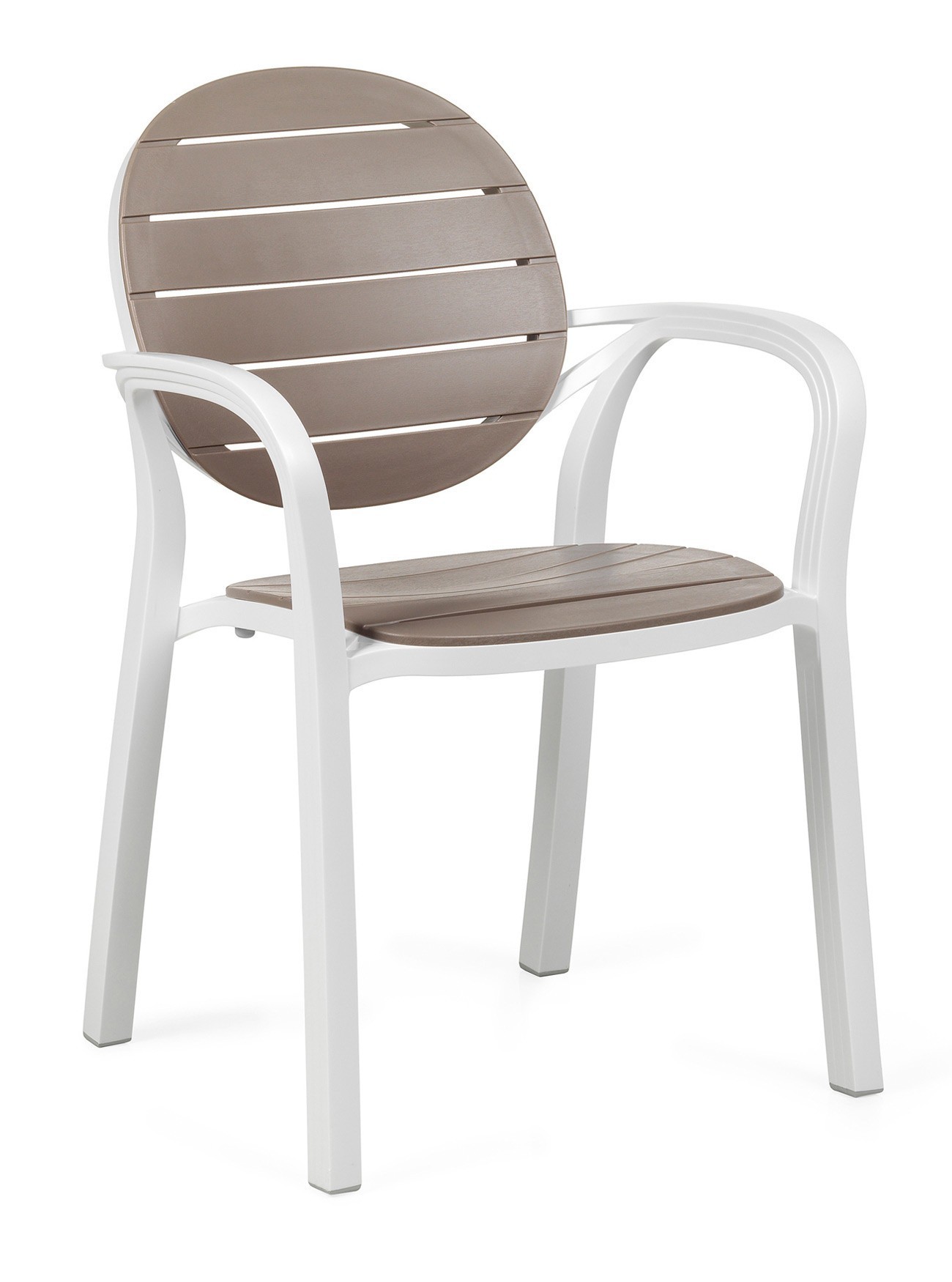 Nardi Stapelstuhl / Gartensessel Palma Kunststoff bianco / tortora