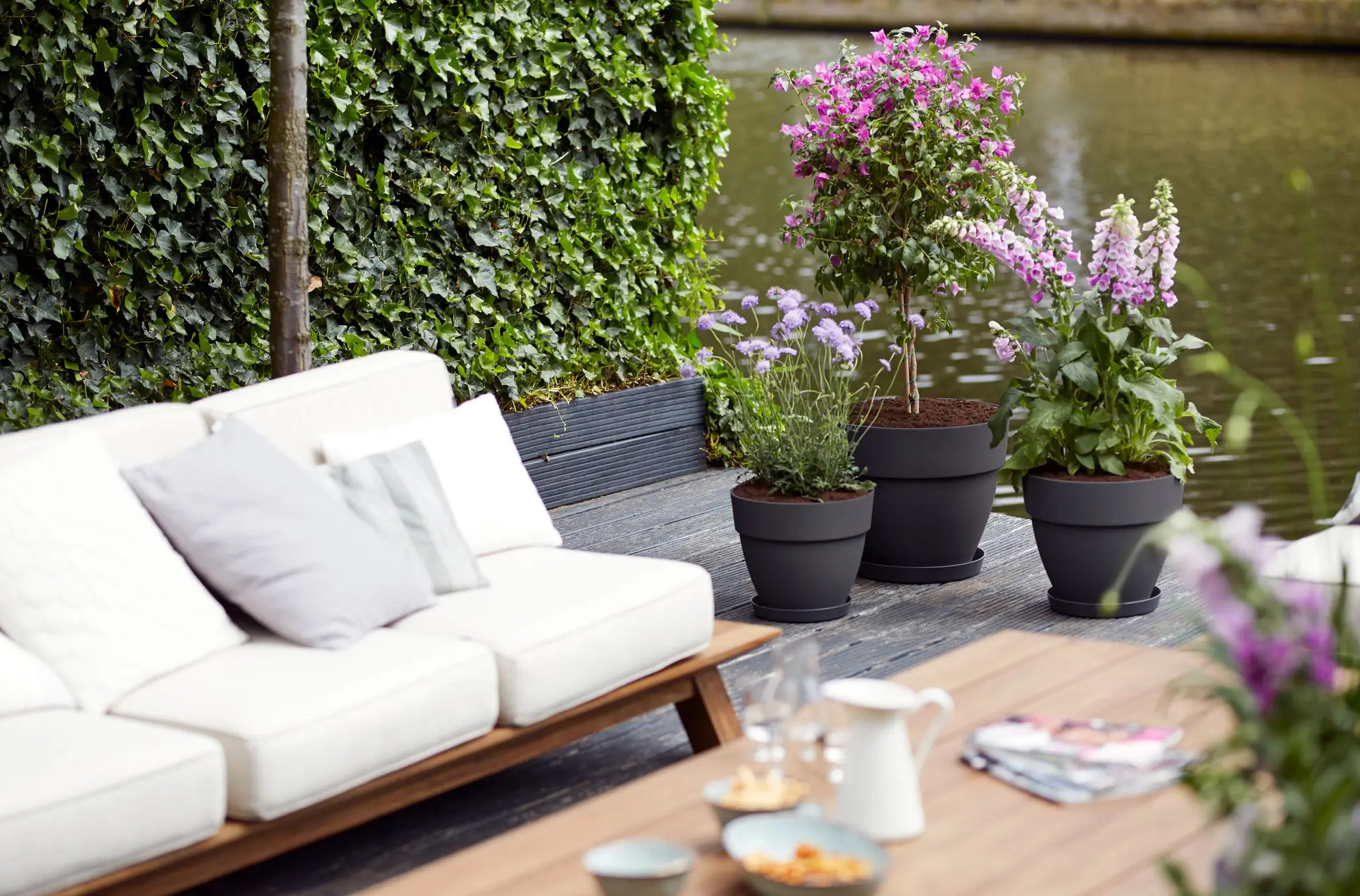 elho@ Blumentopf Vibia Campana Rund 55cm anthrazit