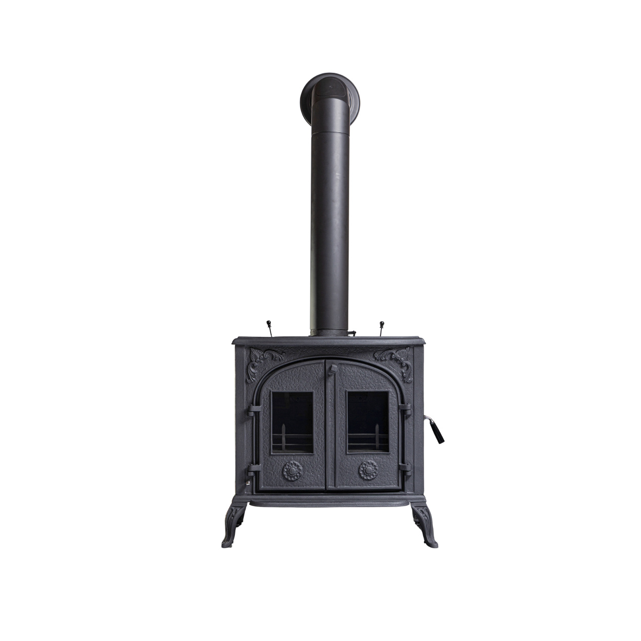Globe Fire Comet Kaminofen Gusseisen schwarz 9,2 kW mit Kochplatte