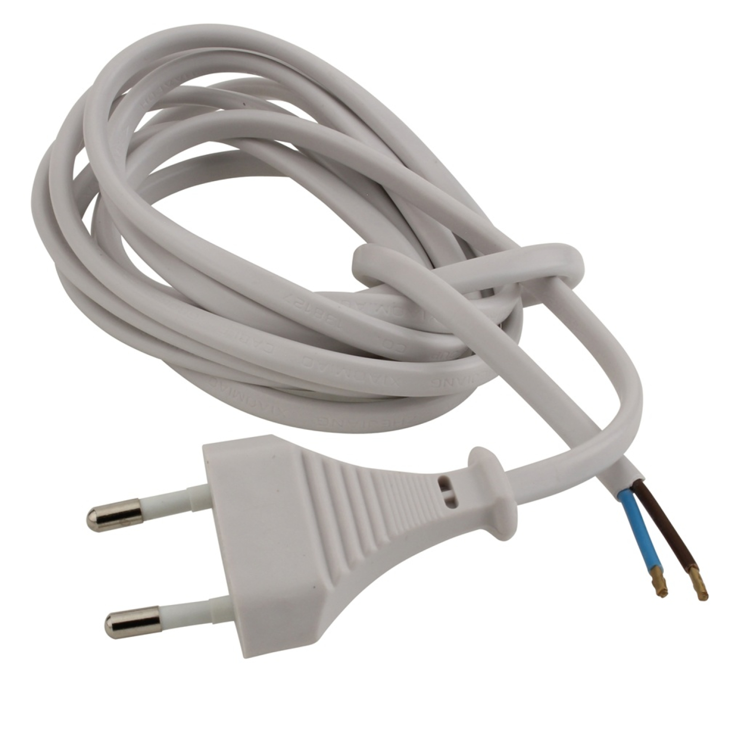 Euro-Zuleitung H03VVH2-F2x0,75mm² 2m weiss