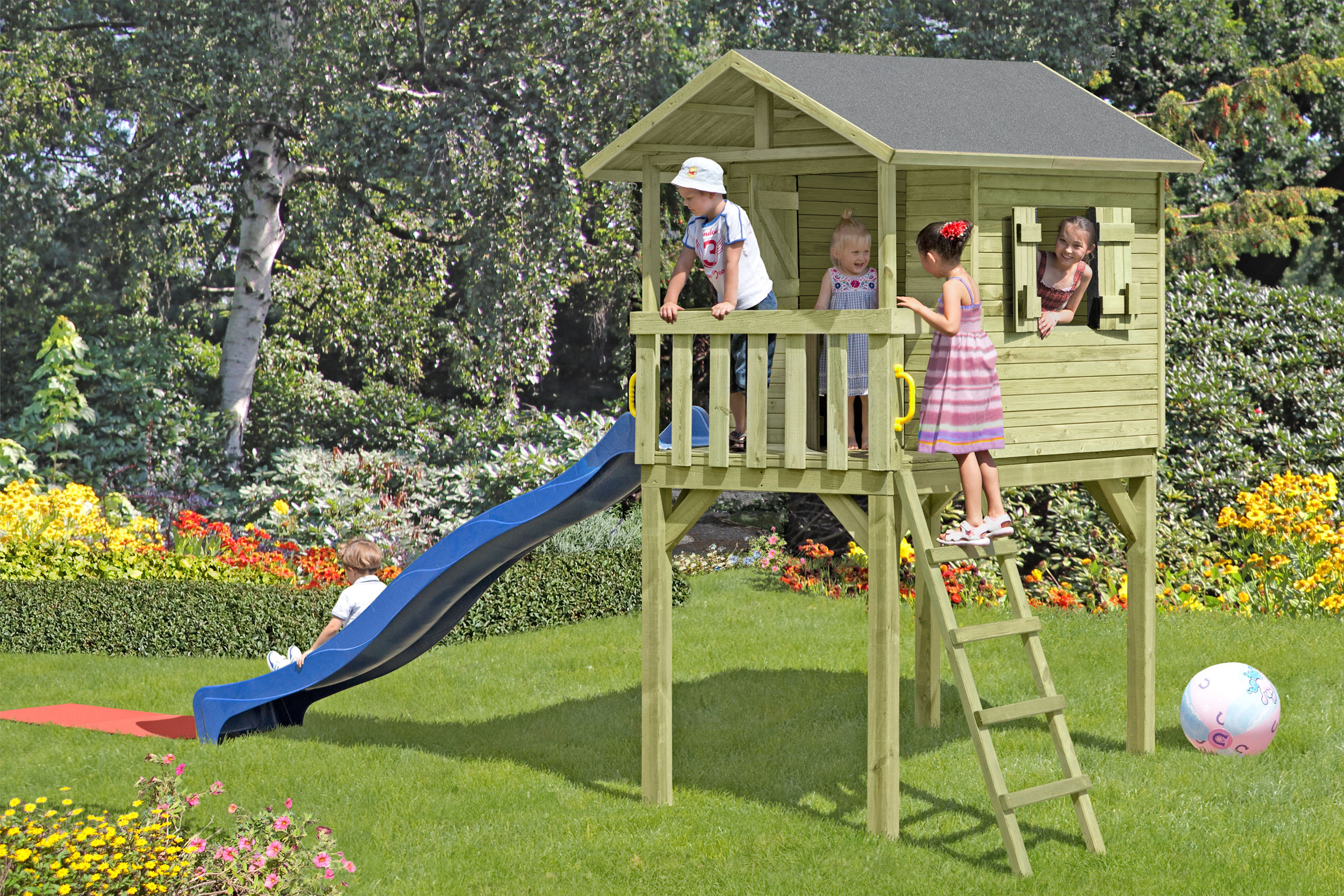 Baumhaus / Stelzenhaus Spielhaus Benny 150x240x300cm