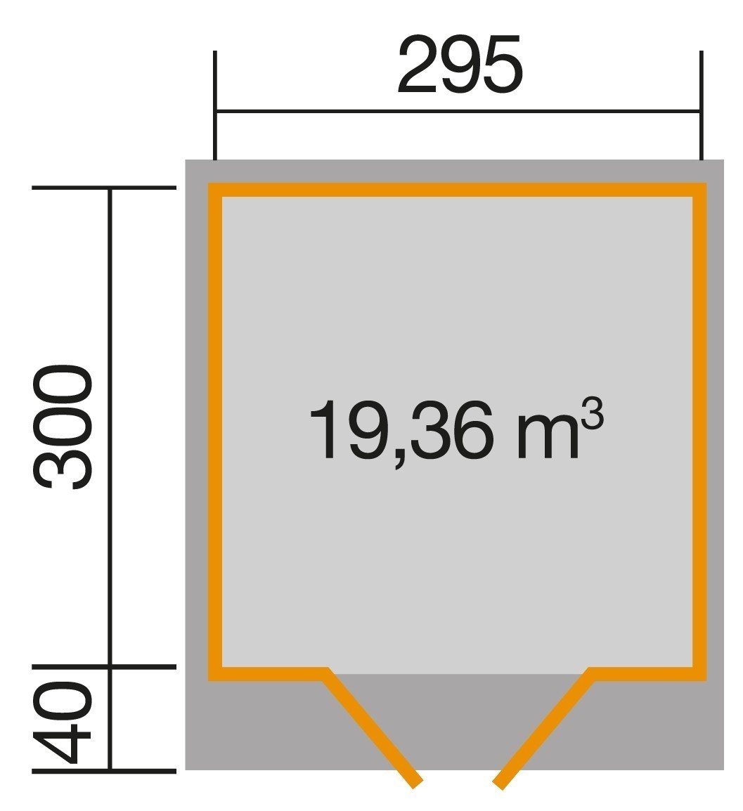 weka Gartenhaus 179 Gr.4, grau, 28 mm, DT