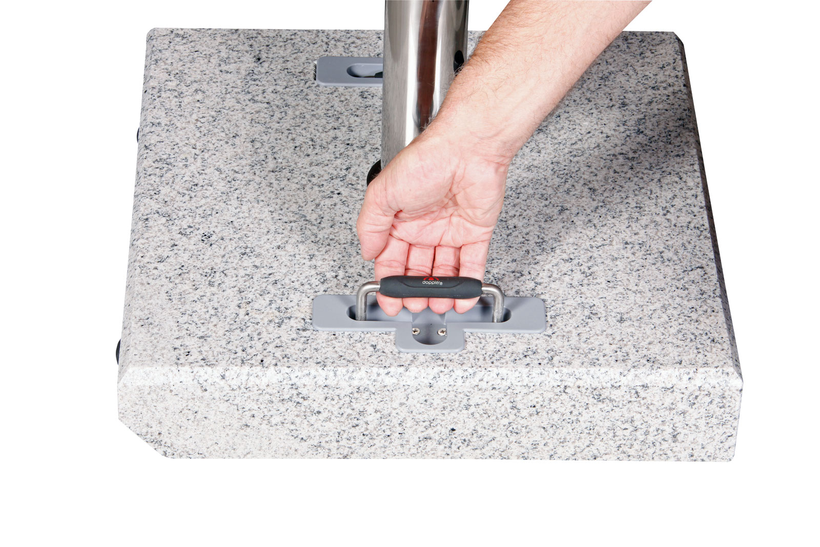 Sonnenschirmständer Doppler Granitsockel rollbar 90 kg bis Ø 70 mm