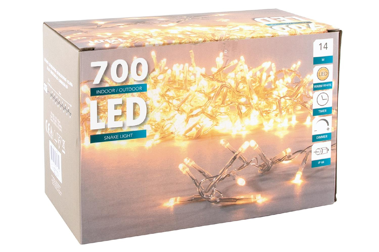 Lichterkette Snake 700 LED transparent 14m