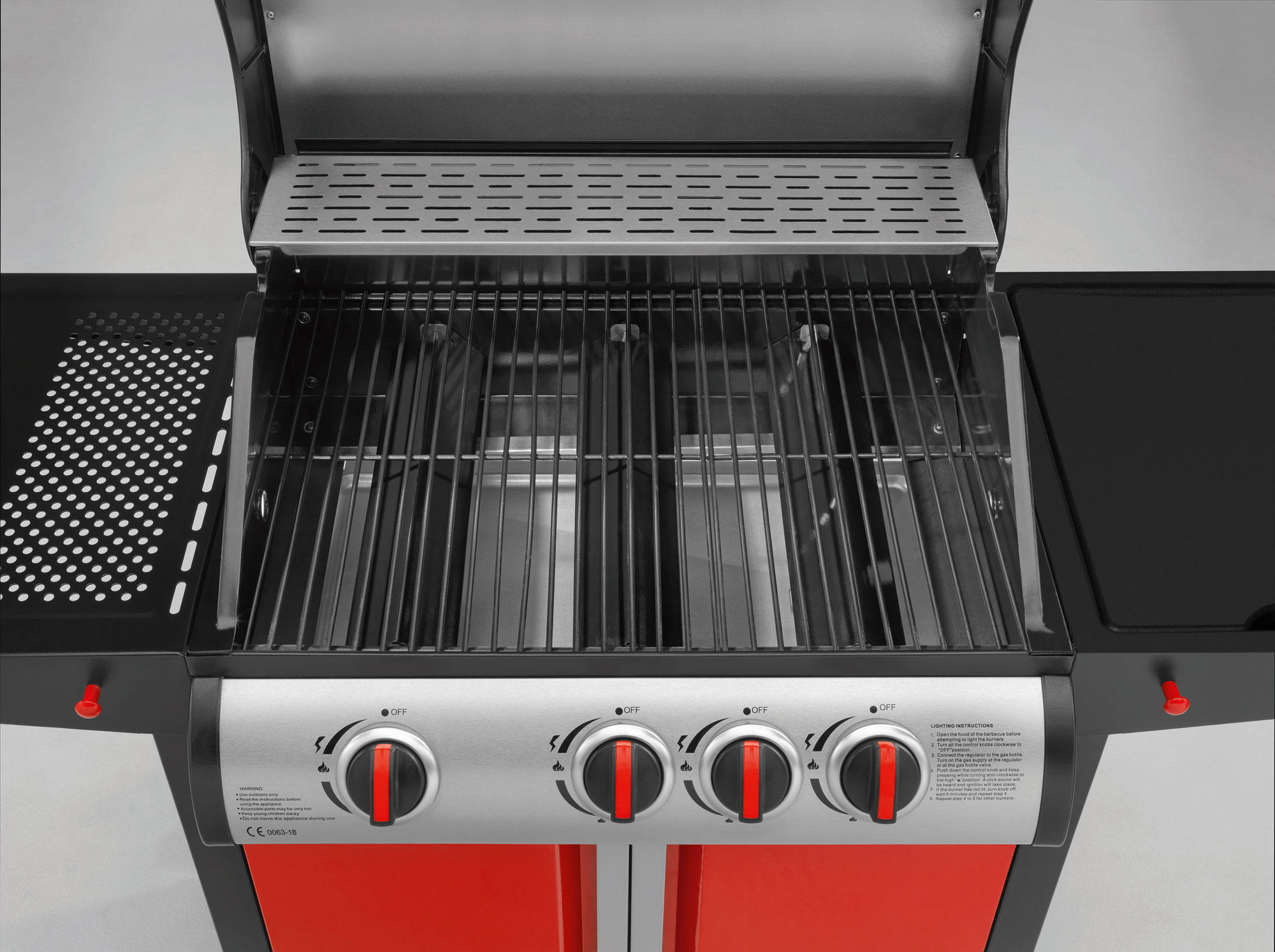 Gasgrill / Grillwagen Justus Genius 3+1 Grillfläche 60 x 42 cm