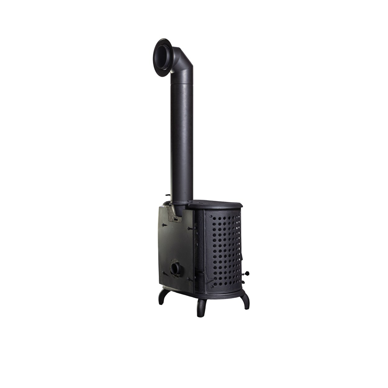 Globe Fire Herculina XS Kaminofen schwarz 6,1 kW, geschwungene Füße