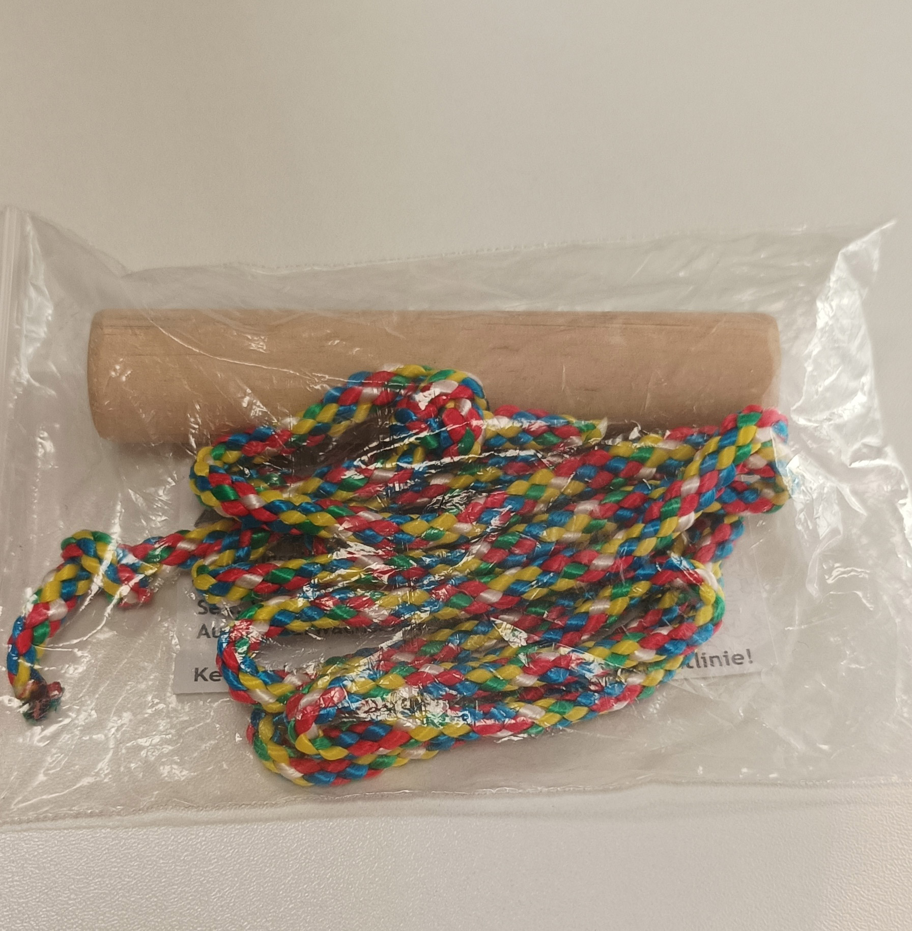 Schlittenseil Schlittenleine bunt  mit Griff
