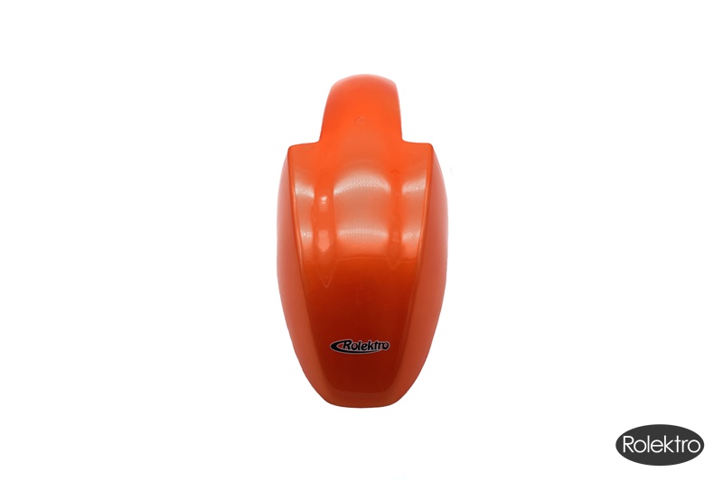 Rolektro Verkleidung : Vorderrad Spritzschutz, orange für City