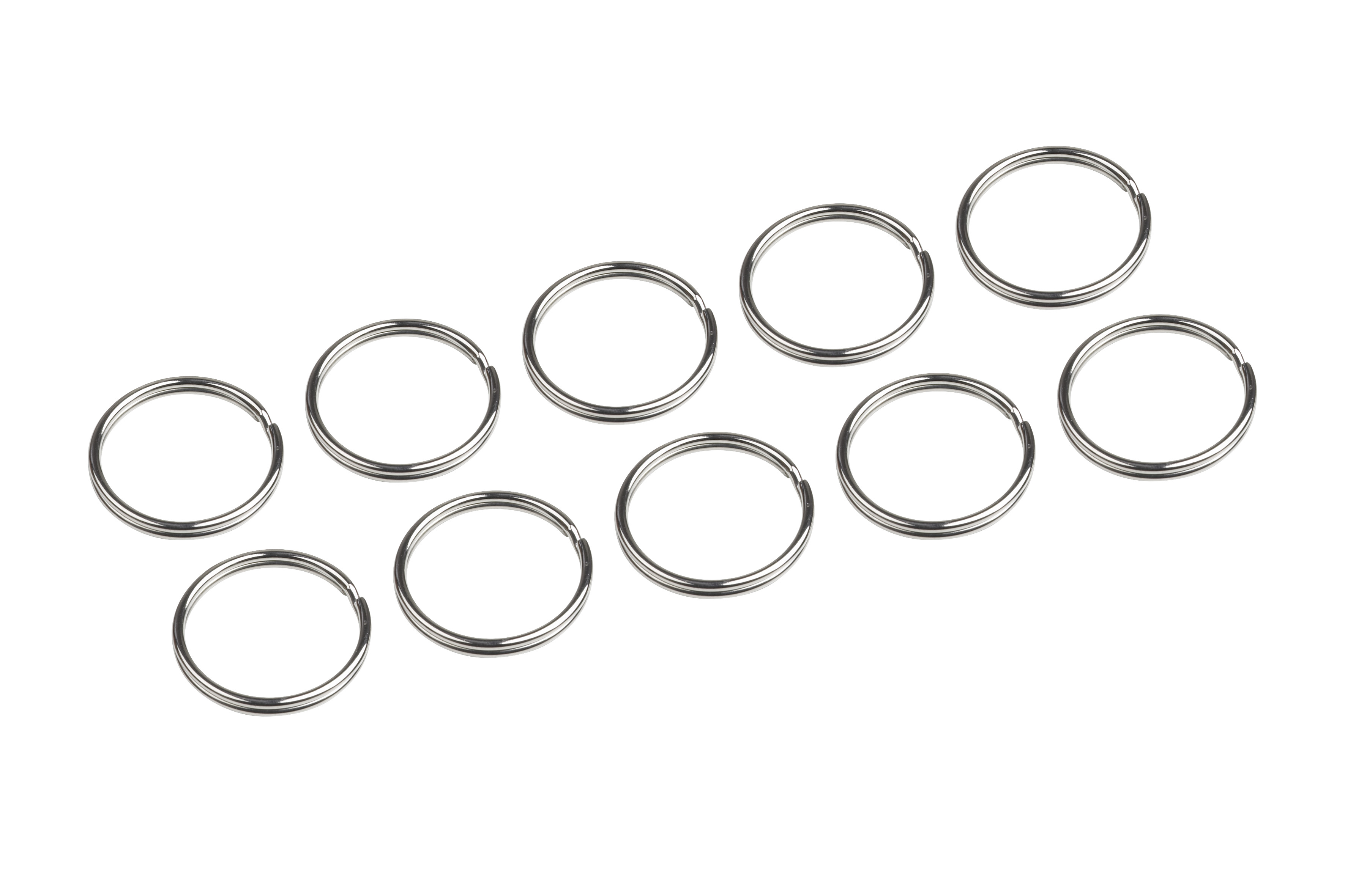 Schlüsselringe Ø 25 mm, Stahl vernickelt, 10 Stück