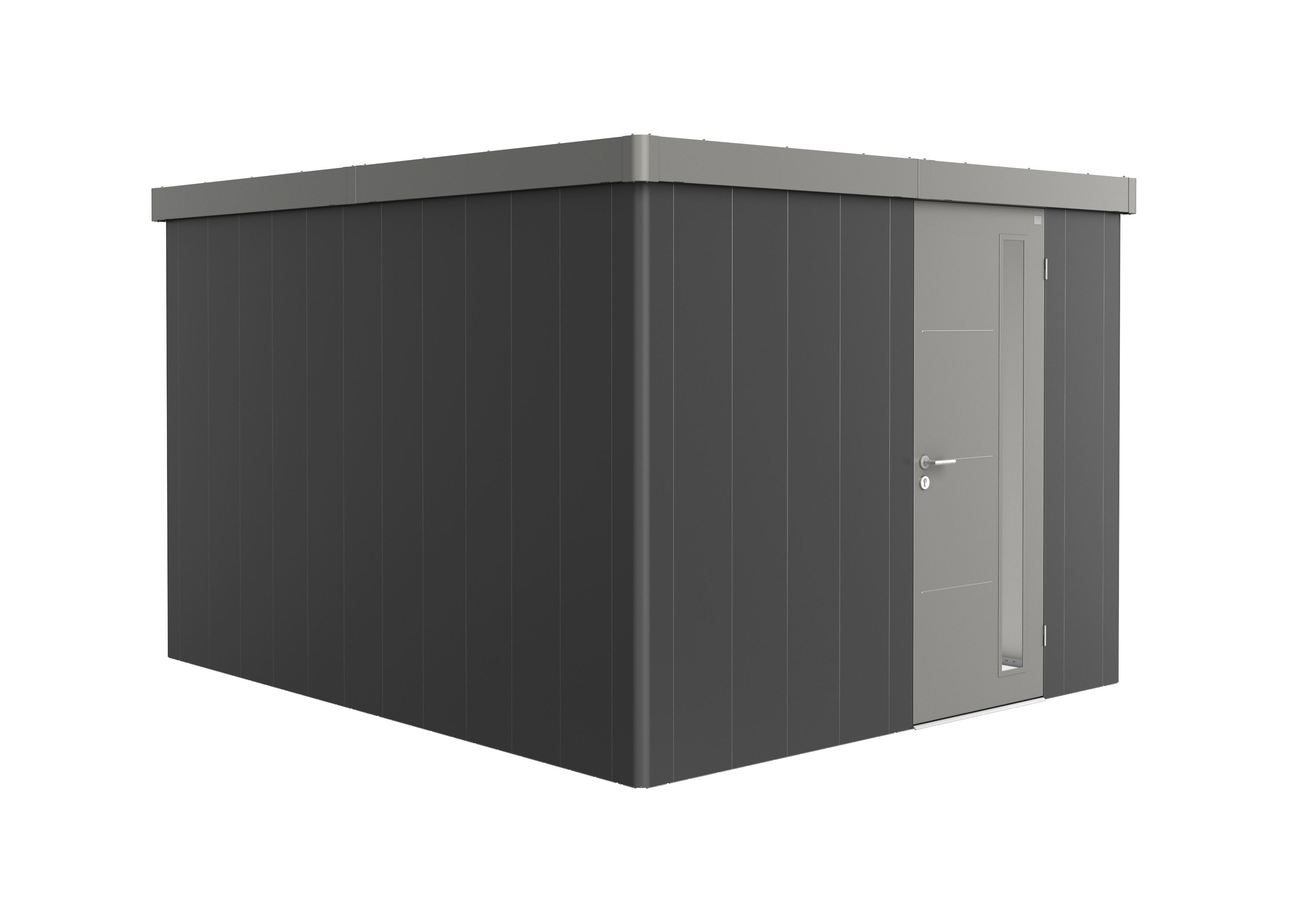 Biohort Gerätehaus Neo 4C Variante 3.2 Standardtür dunkelgrau quarzgra