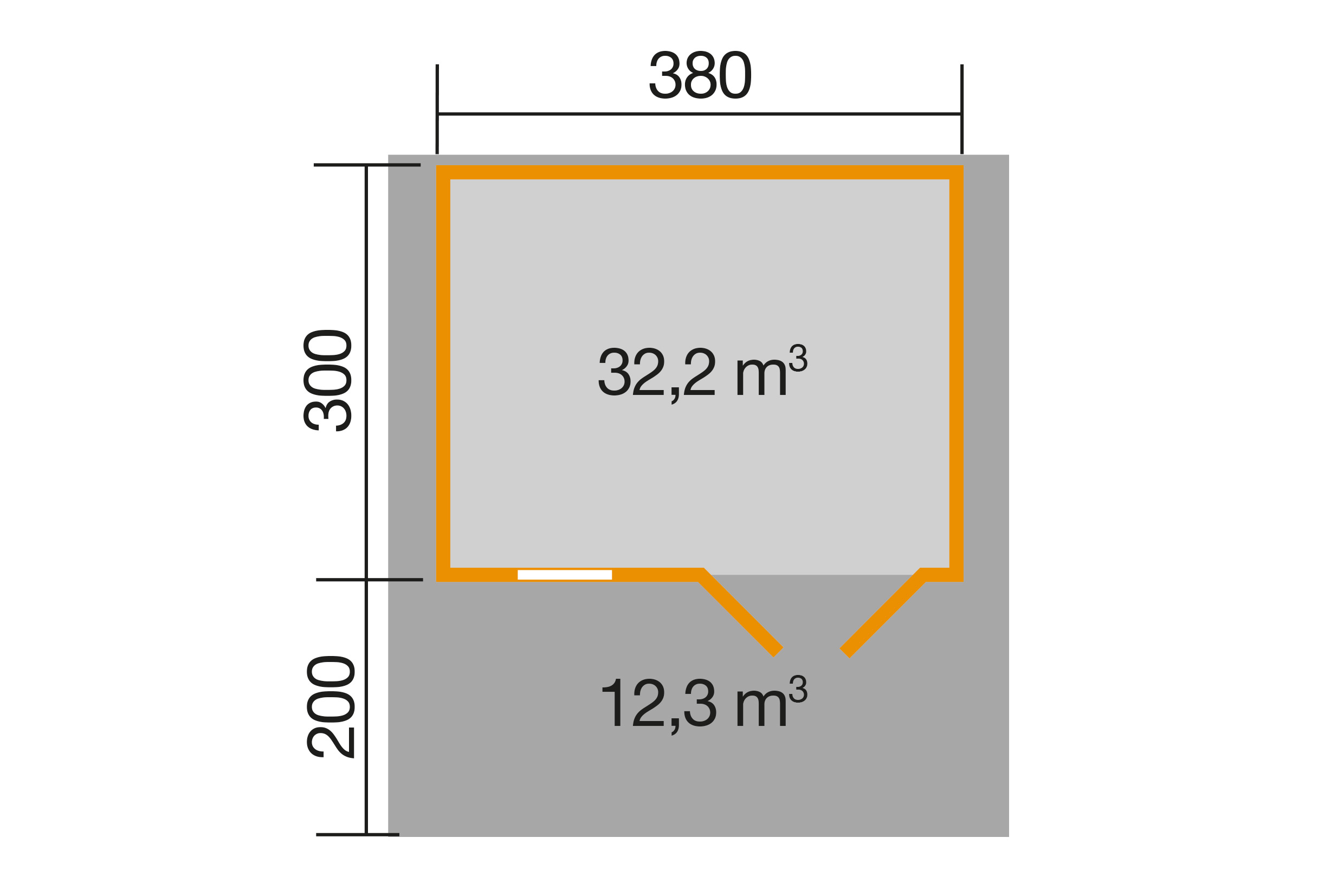 weka Gartenhaus 111 A Gr.2, 28 mm, V200, DT, EF