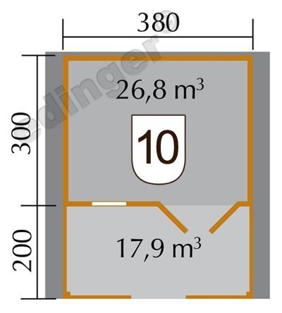 weka Gartenhaus 136 B Gr.1, 45 mm, VT, DT, EF