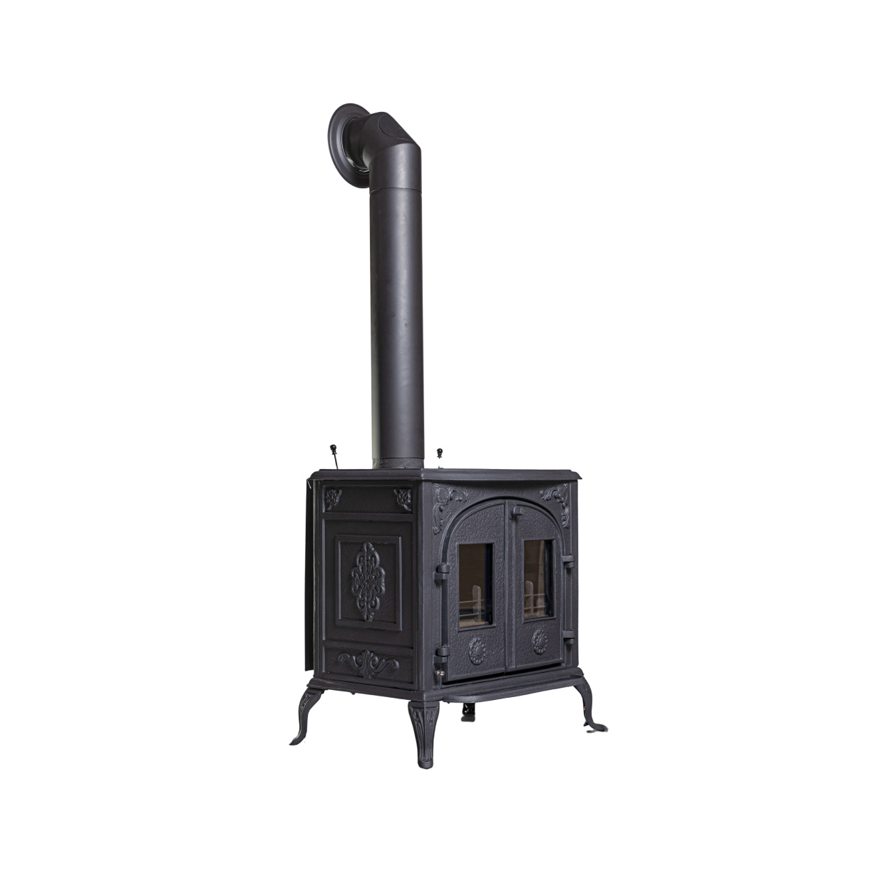 Globe Fire Comet Kaminofen Gusseisen schwarz 9,2 kW mit Kochplatte