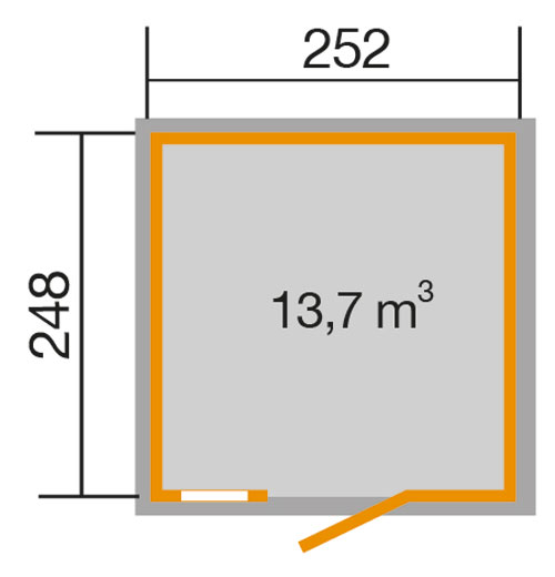 weka Komfort-Schwedenhaus Gr.1 Tür und Fenster 250