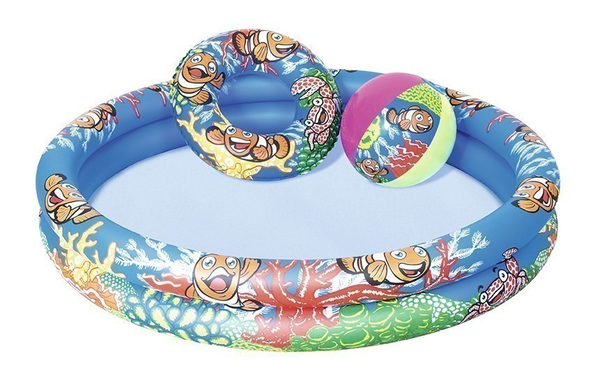 Planschbecken / Kinderpool Bestway Set Clownfish Ø122cm 3-teilig
