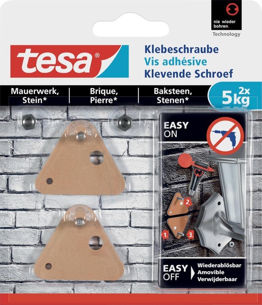 Klebeschraube f.Mauern dreieckig Haftkraft 5 kg