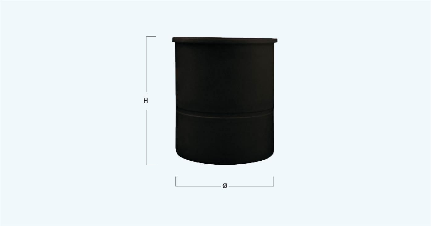 Graf Rundbehälter aus PE 6.000 l schwarz