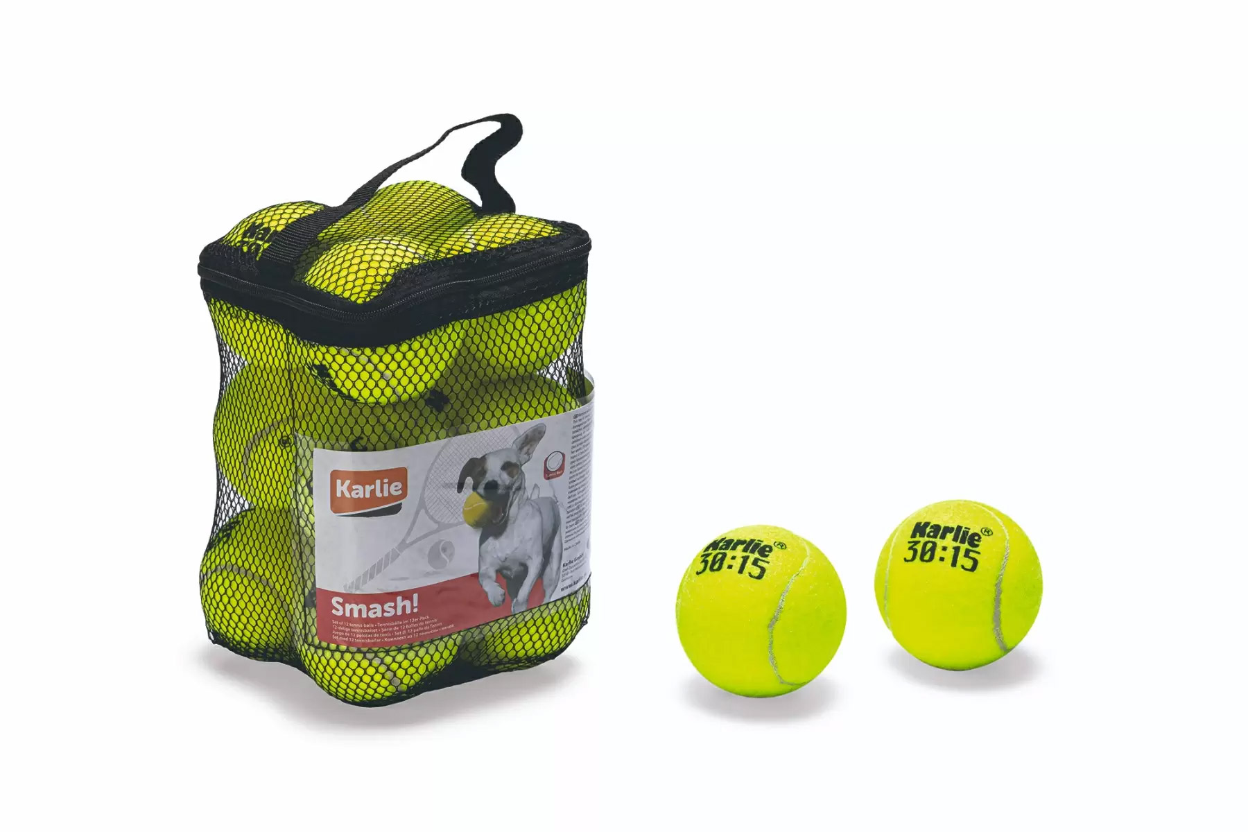 Hundespielzeug Beeztees Karlie Tennisball 12er Set
