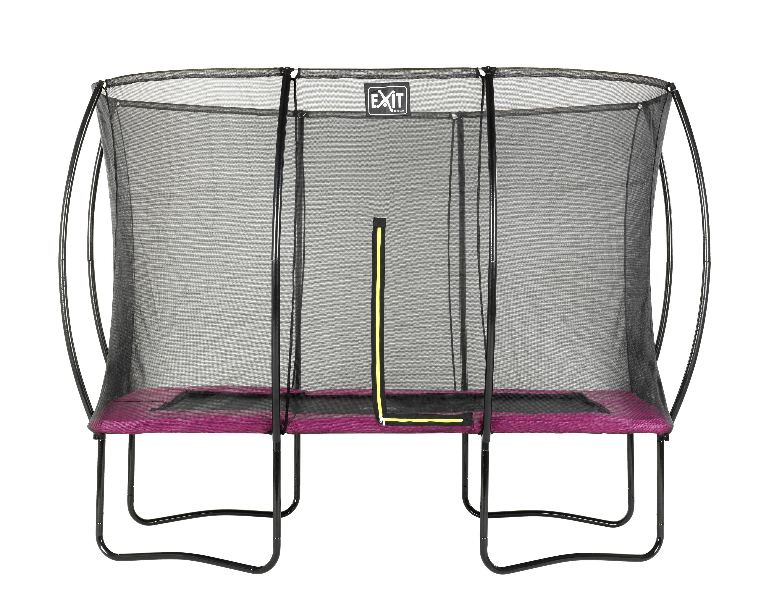 Trampolin EXIT Silhouette rechteckig + Sicherheitsnetz 244x366cm pink