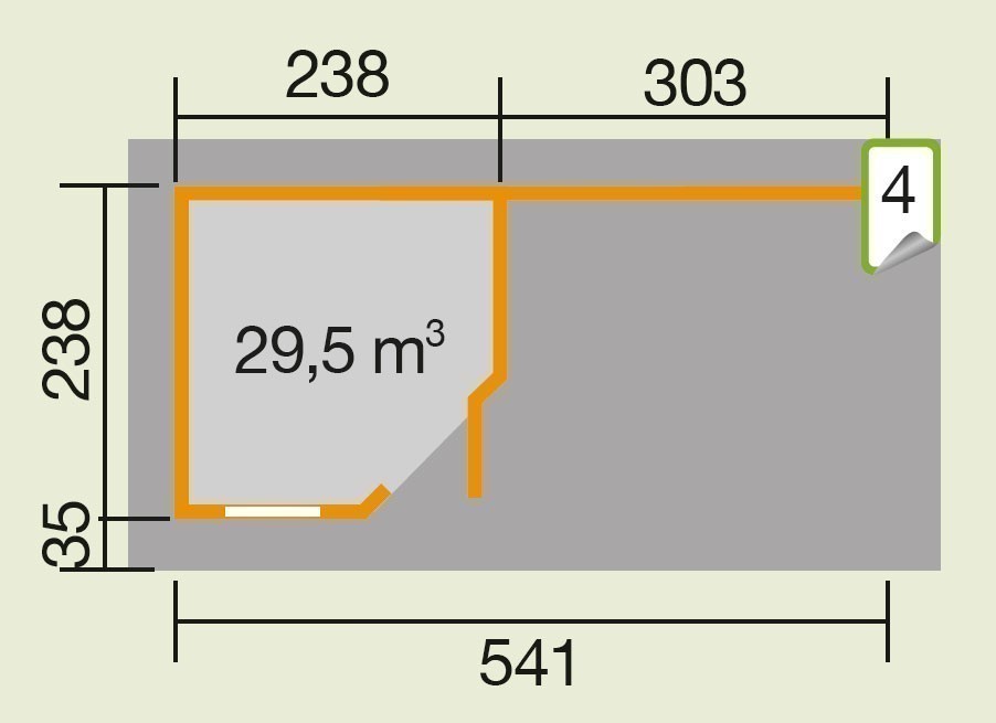 Weka Gartenhaus 28mm Designhaus 213B Gr. 1 + Anbau anthrazit 586x278cm bei