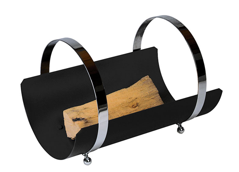 Holzkorb / Holzlege Tasse Lienbacher schwarz beschichtet 50x33x34cm