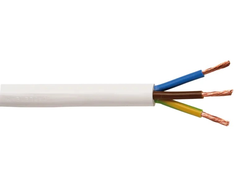 PVC-Schlauchleitung H05VV-F 3G1,0 mm², 25 m, weiß
