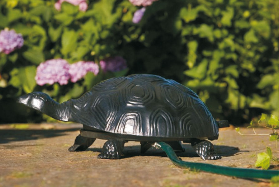 Schlauchaufroller Schildkröte Aluminiumguss schwarz