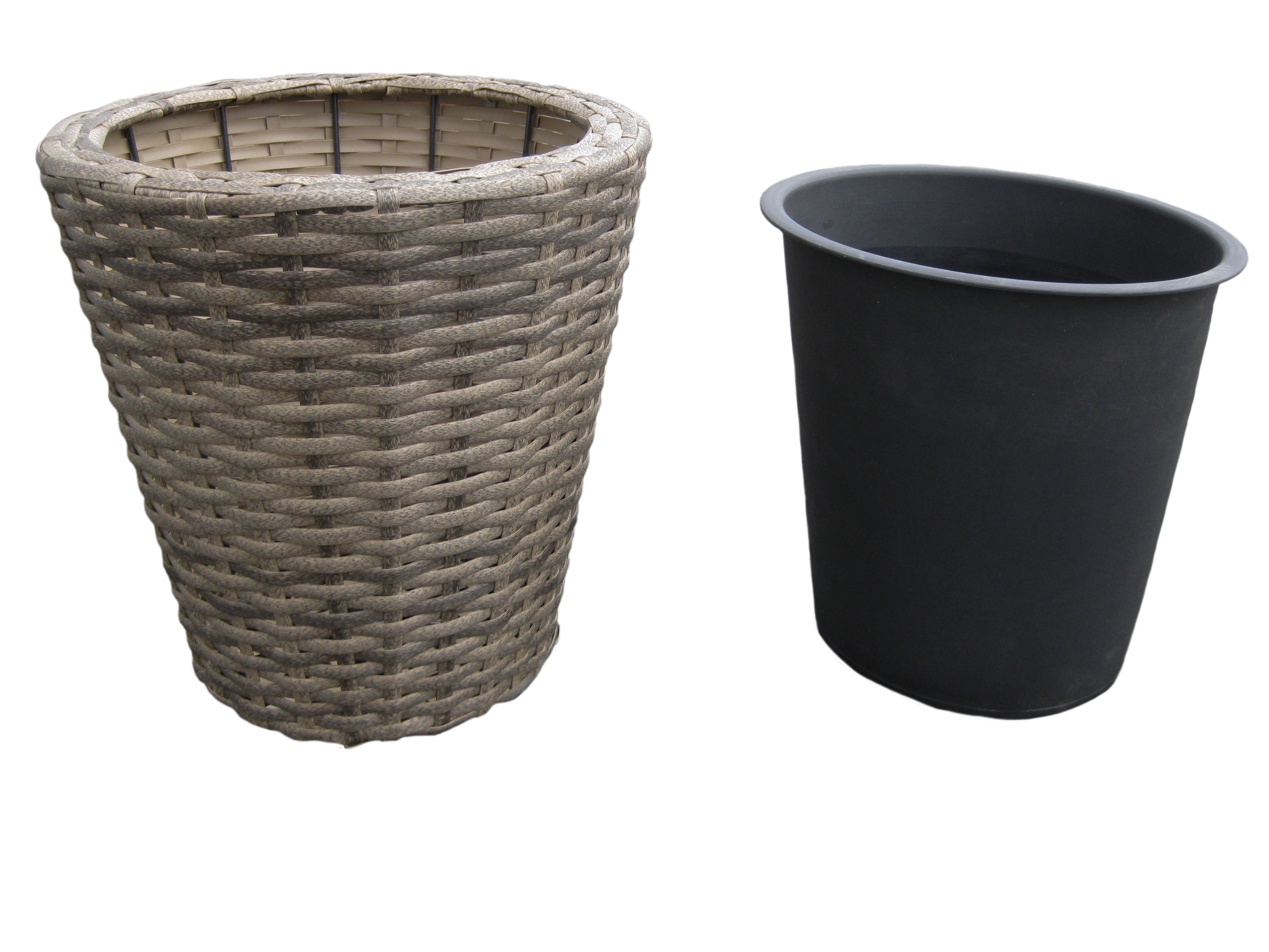 Blumenkübel / Pflanztopf Habau Bali aus Polyethylen mit Metallrahmen