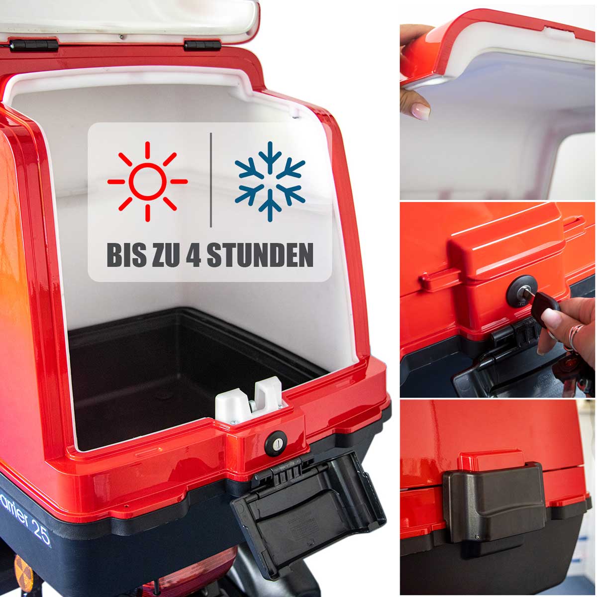 Rolektro E-Carrier 25 V.3 Elektro-Dreirad Lithium 25 km/h rot