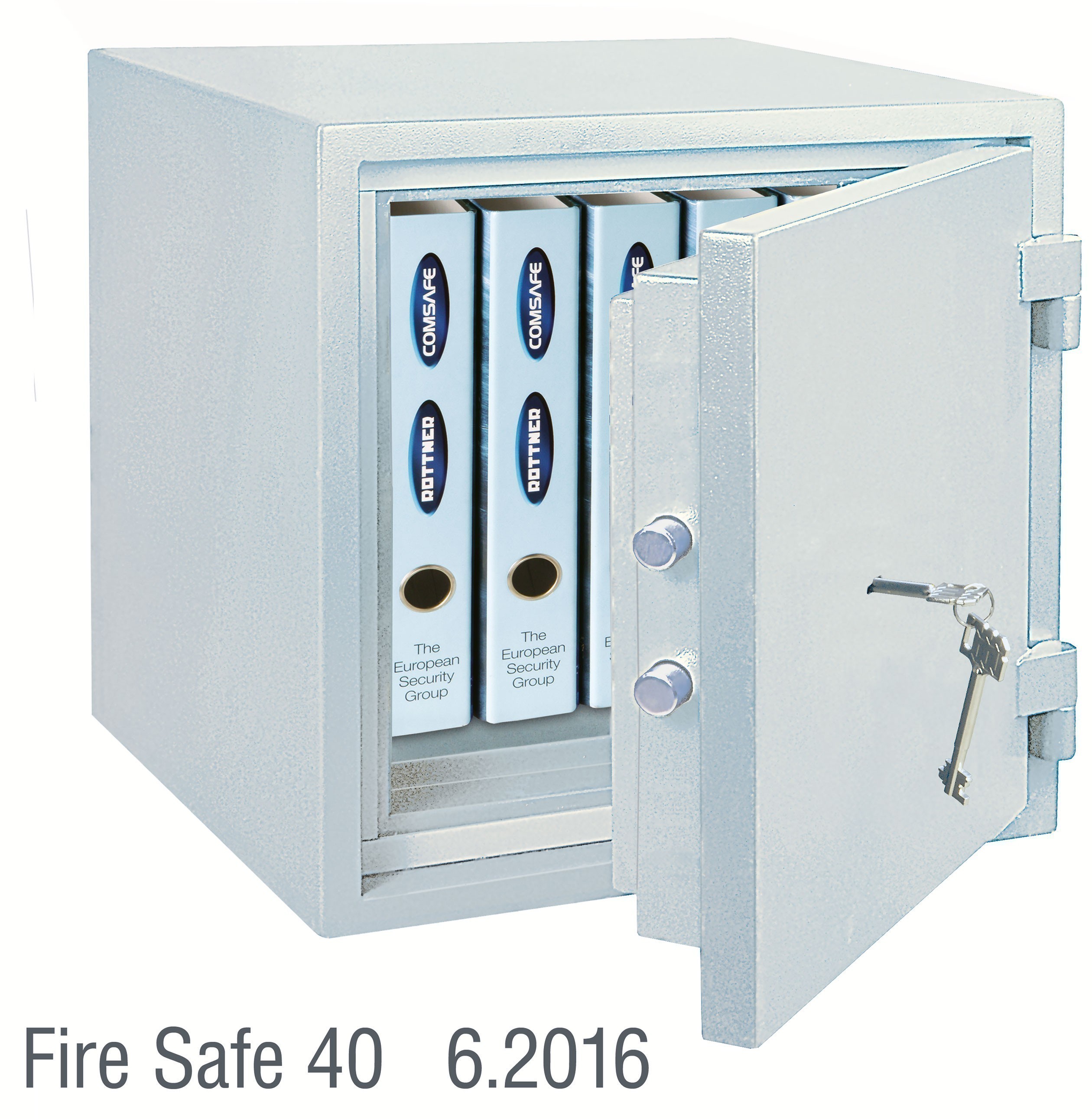 Rottner Dokumententresor feuersicher Fire Safe 40DB grau 460x440x440mm