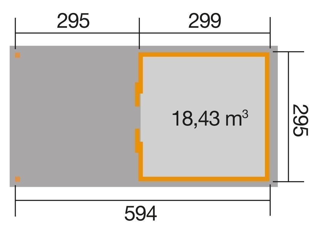 weka Lounge-Haus 225 A Gr.2, natur, 21 mm, Schiebe