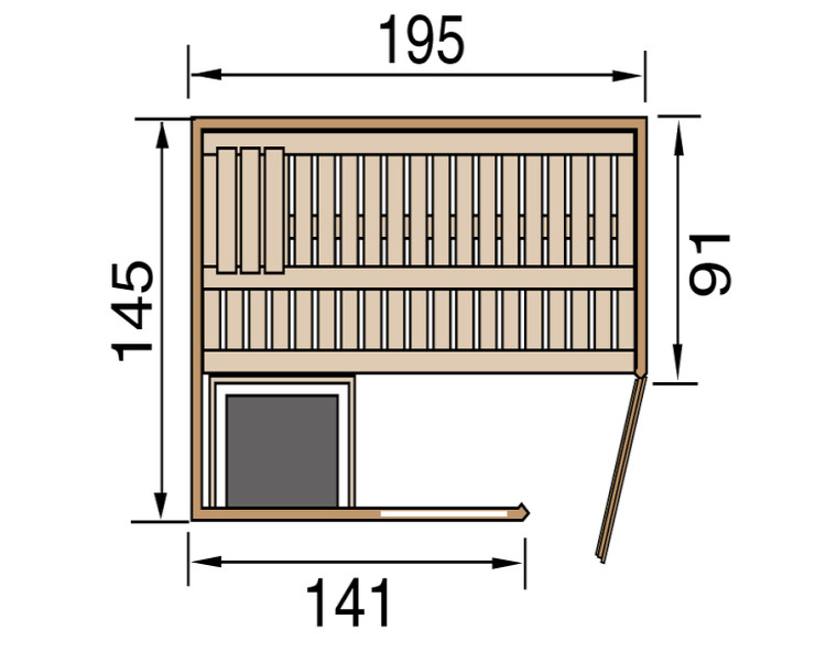 Weka Sauna TURKU 7,5 kW OS GT/F Gr.2