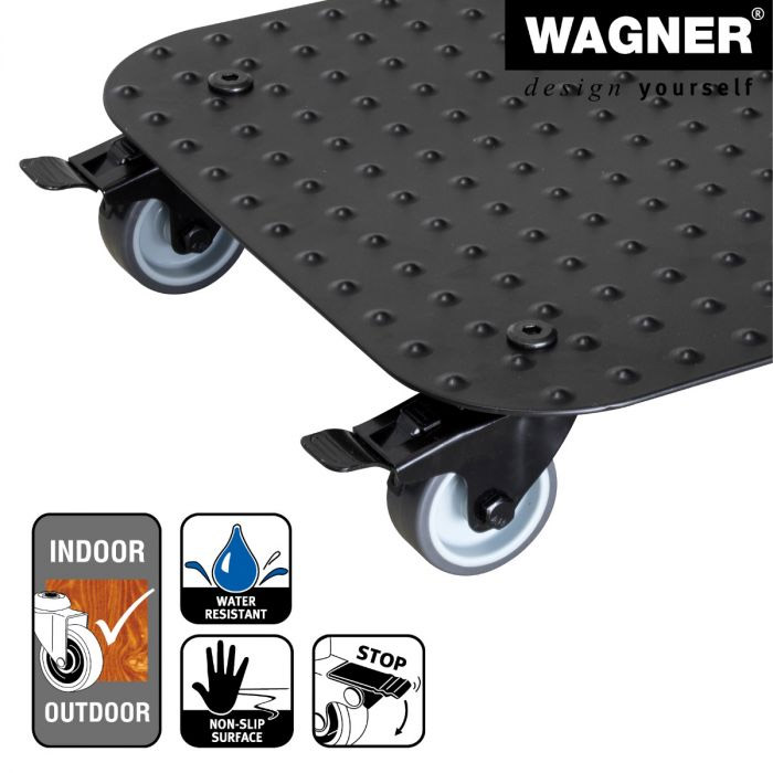 Multiroller Pflanzenroller Alu schwarz 290x290 mm für 150 kg