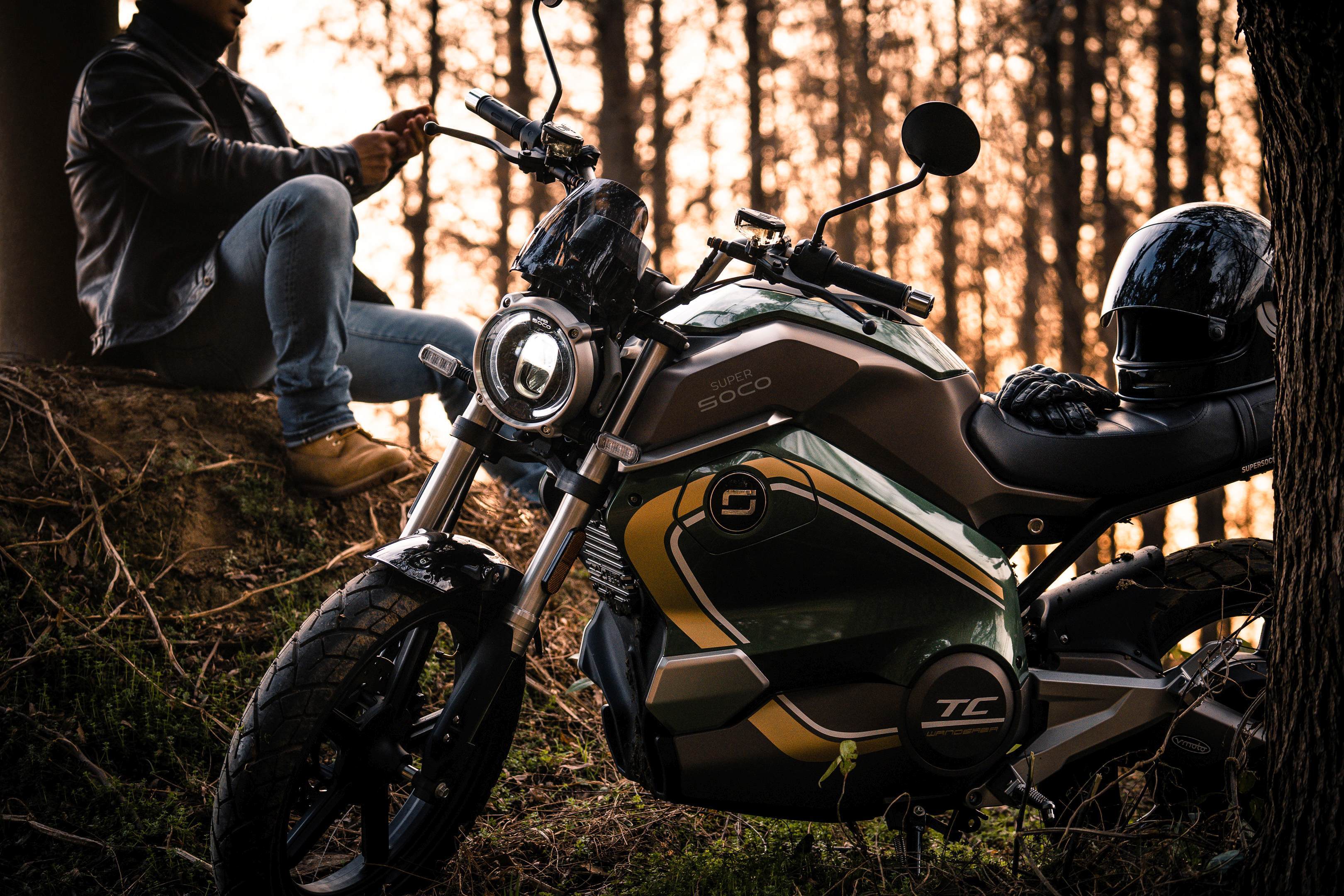 SUPER SOCO TC Wanderer 75 E Motorrad E Moped grün