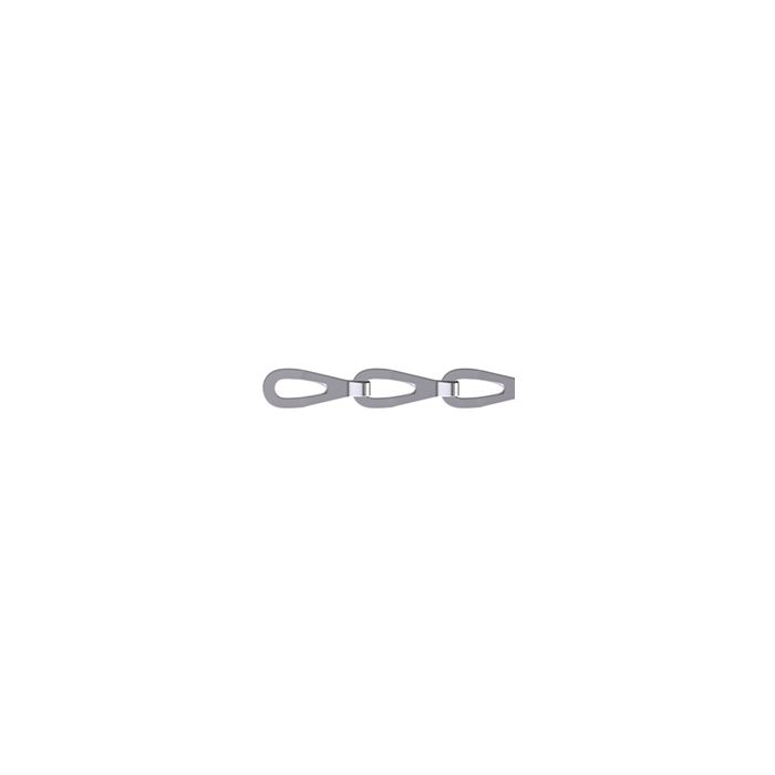 Patentkette Nr. 107, 0,4 mm, Messing vernickelt, Meterware