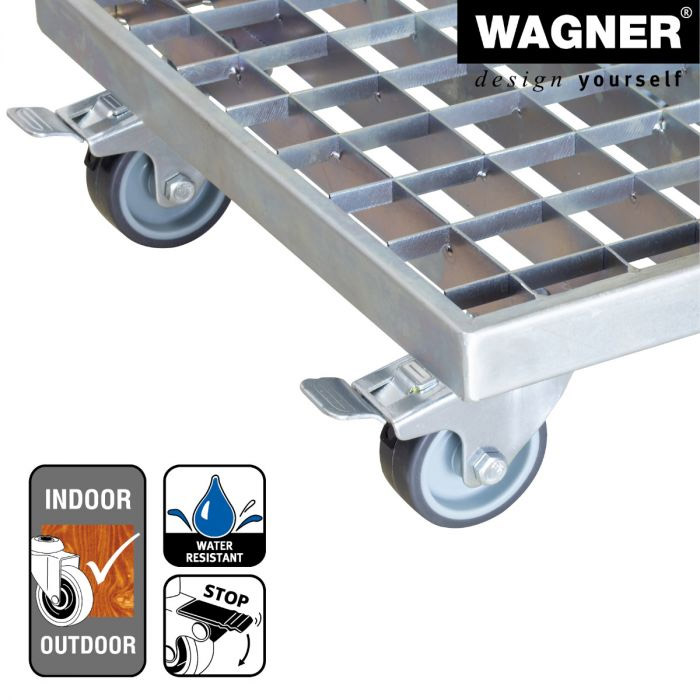Multiroller Pflanzenroller verzinkt 290x290 mm für 200 kg