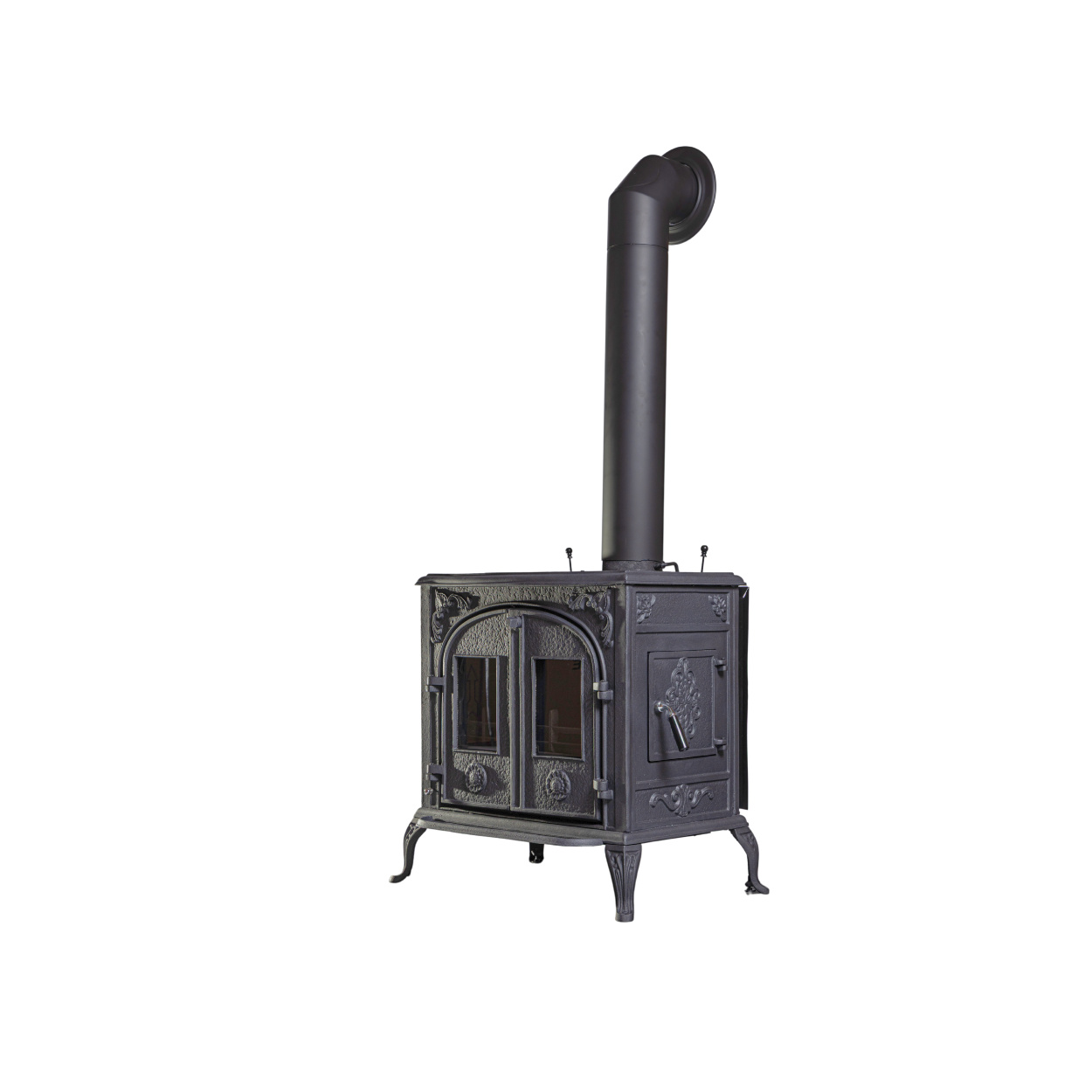 Globe Fire Comet Kaminofen Gusseisen schwarz 9,2 kW mit Kochplatte